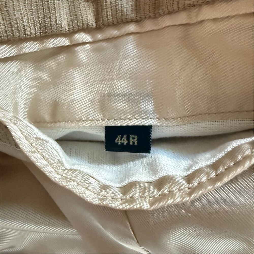 Andrew Fezza Italian Inspired Men's Beige Soft Corduroy Blazer Vintage 90s - Picture 11 of 12